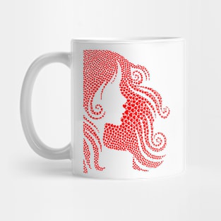 Red Woman Illustration Mug